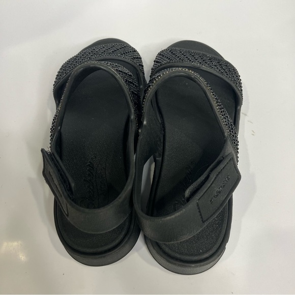 Skechers foamies Arch fit footsteps black sandals women’s size 7 new without tag - Picture 6 of 9